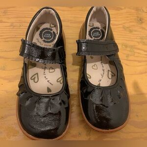 Livie and Luca classic black ruche mary janes